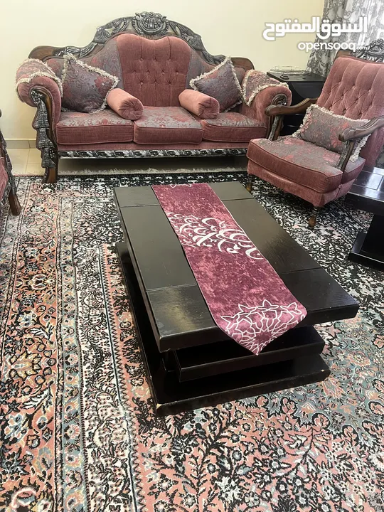 طقم كنب خشب زان