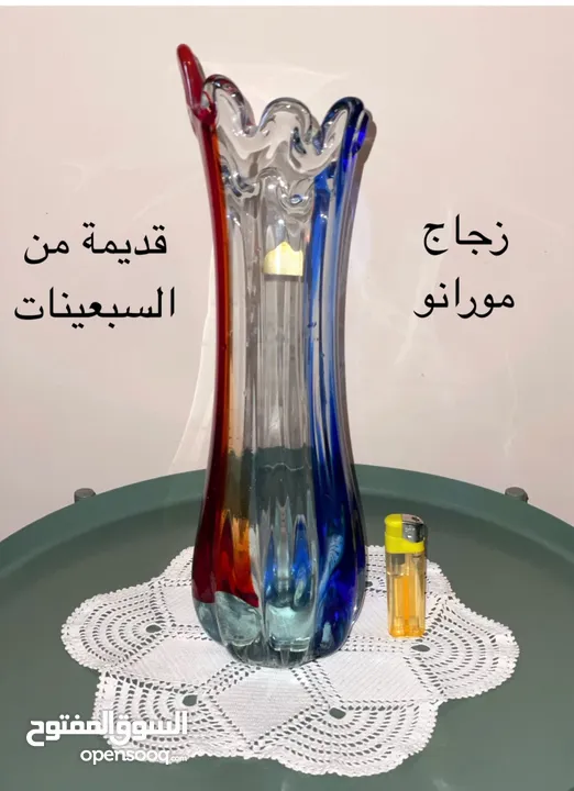 نوادر زجاجية وسيراميك قديمة من الستينات ، لطفا اقرأ الوصف.