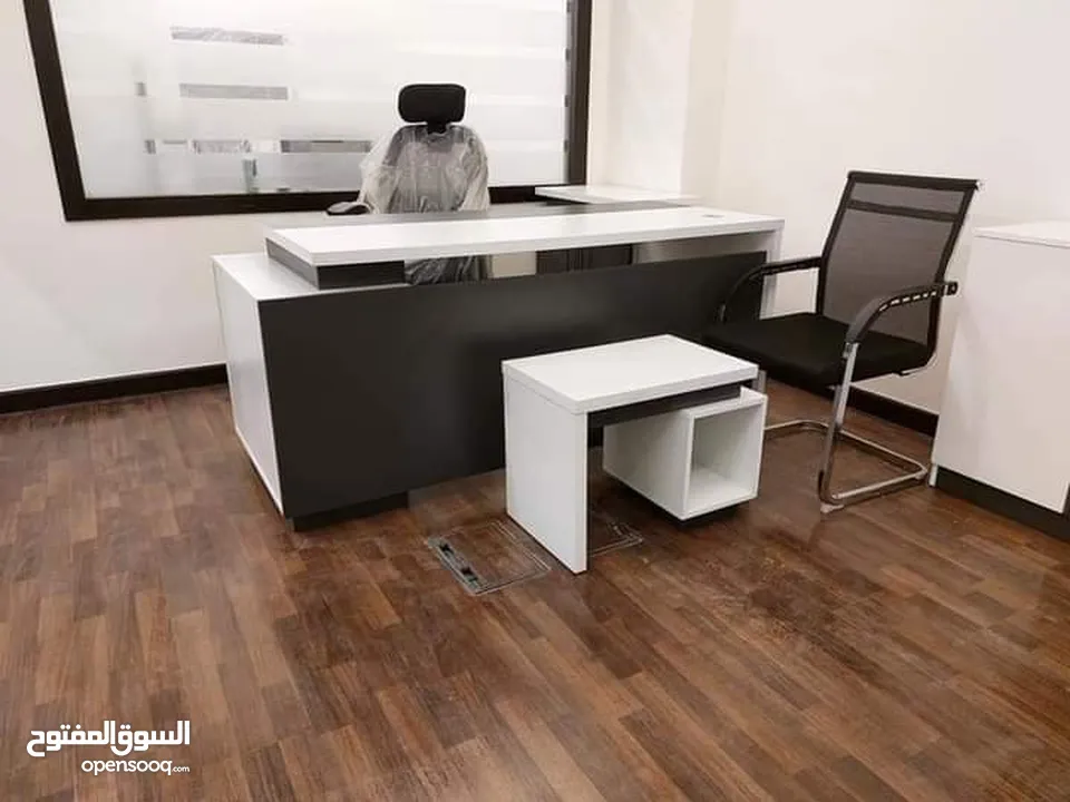 عرض لفترة محدودة مكتب مدير فخم مع جانبية وطاولة  بسعر يبدأمن 225د شامل التوصيل عمان زرقا
