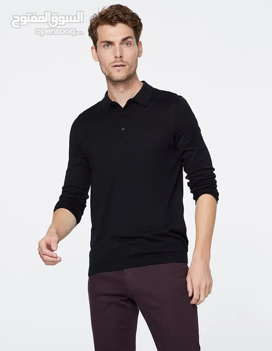 tricot polo simple homme