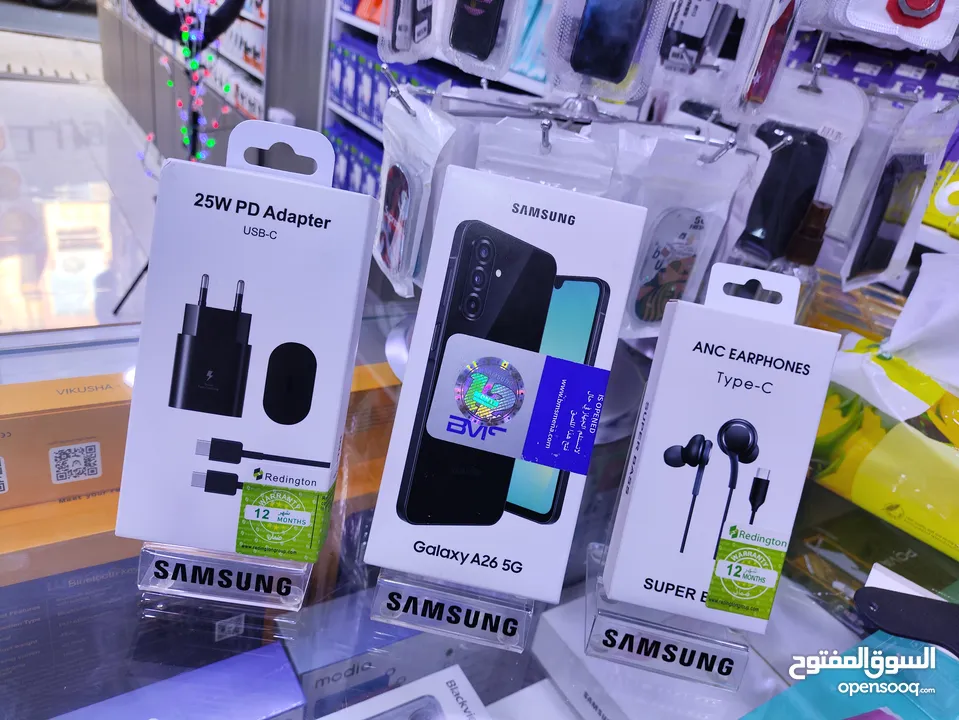 جديد حديث Samsung A26 5G  يتوفر جيجا 128 وايضا 256 رلم 16 معه بكج هدية يتوفر توصيل