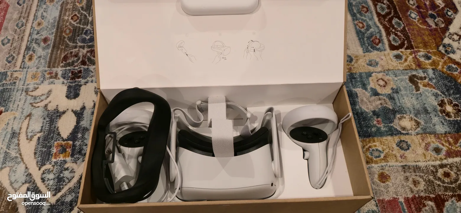 استخدام مرة واحدة مع كفالة اكسايت الغانم VR Meta quest 2 256GB