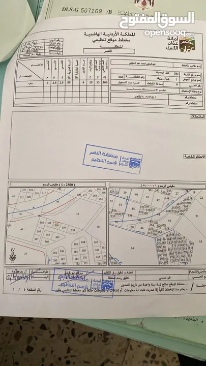 ارض 350م للبيع ماركا المغيرات صالحية العابد قرب المدرسة