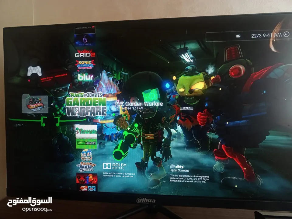 جهاز ps3 سوبر سلم معدل مش مفكوك ولا مصلح 500GB فل العاب + 2 أيادي ومع جميع اغراضه