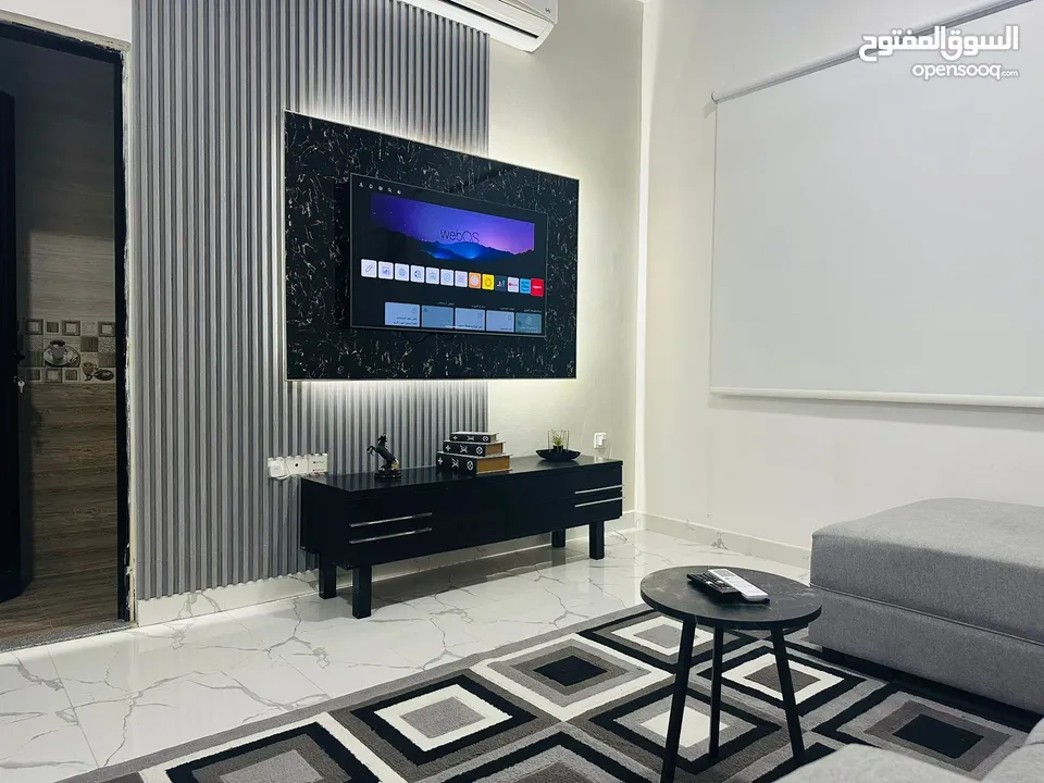 شقة سوبر ديلوكس بالجرف 2 غرفة و صالة شاملة كل الفواتير و الانترنت فرش نظيف و مرتب الصور مثل الواقع