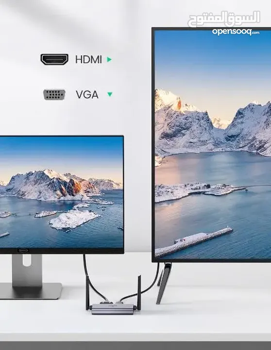 UGREEN WIRELESS HDMI UP TO 50M  جهاز إرسال واستقبال HDMI لاسلكي من UGREEN – مدى يصل حتى 50 متر