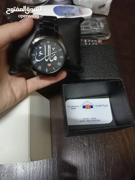 ساعة للبيع حزام معدني اسود