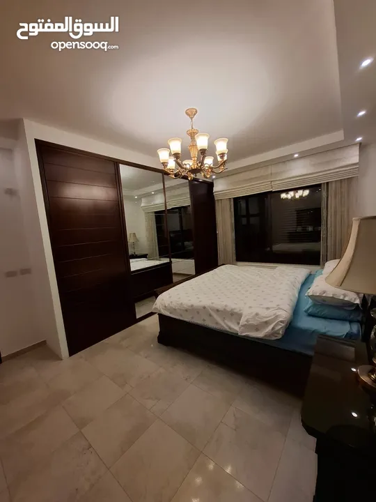 شقة طابقية فاخرة نصف مفروشة - الروابي (عمارة عائلية) Luxury Semi-Furnished Apartment for Rent