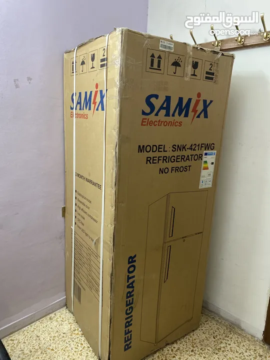 ثلاجة ساميكس 24 قدم 296 لتر توفير كهرباء A+
