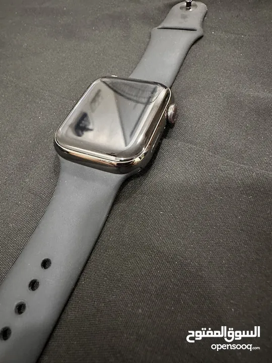 ‏Apple Watch Series 7 – ستانلس ستيل 45mm – GPS + Cellular – Graphite