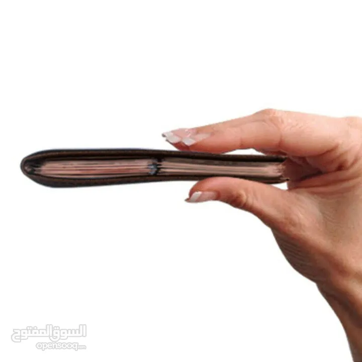 Slim RFID Wallets Black Leather