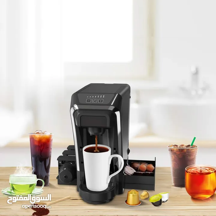 ماكينة Lepresso متعددة كبسولات الشاي والقهوة (LPMFCMSBK)  Lepresso Multi Capsule Tea and Coffee