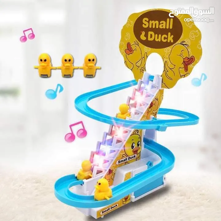 لعبة البطه و الدرج المتحرك مع موسيقى و اضاءه لعبة اطفال هديه طفل
