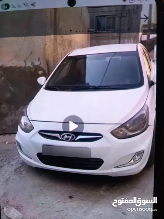 المركبه من نوع هونداي اكسنت موديل 2014