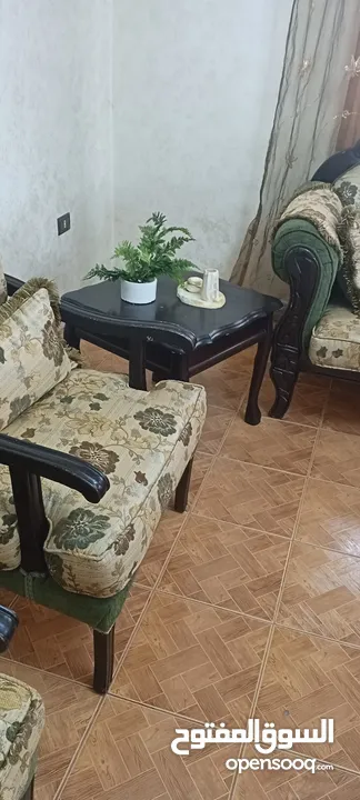 طقم كنب خشب زان مستعمل نظيف