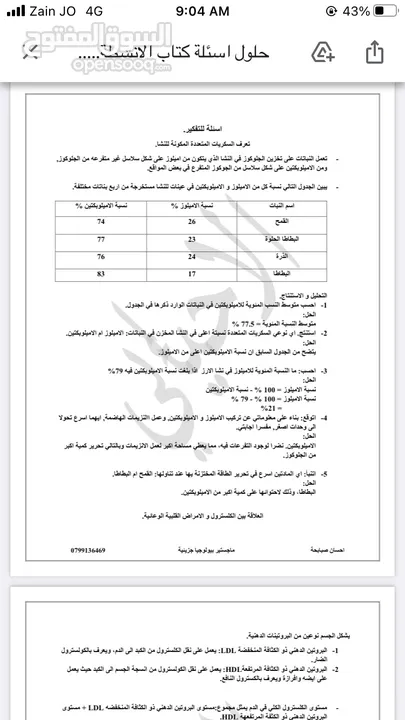 مدرس علوم حياتيه مرحله ثانويه