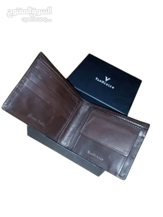 محفظة رجالي VANHEUSEN ثنائية الطي جلد اصلي طبيعي 100 ٪ VANHEUSEN Men's Wallet 100% Genuine Leather