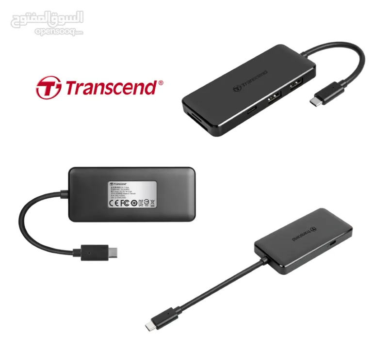 موزع USB HUB عالي السرعة 3.1 و  Transcend HUB5C Type-C 6 in one Port USB HUB SuperSpeed 3.1