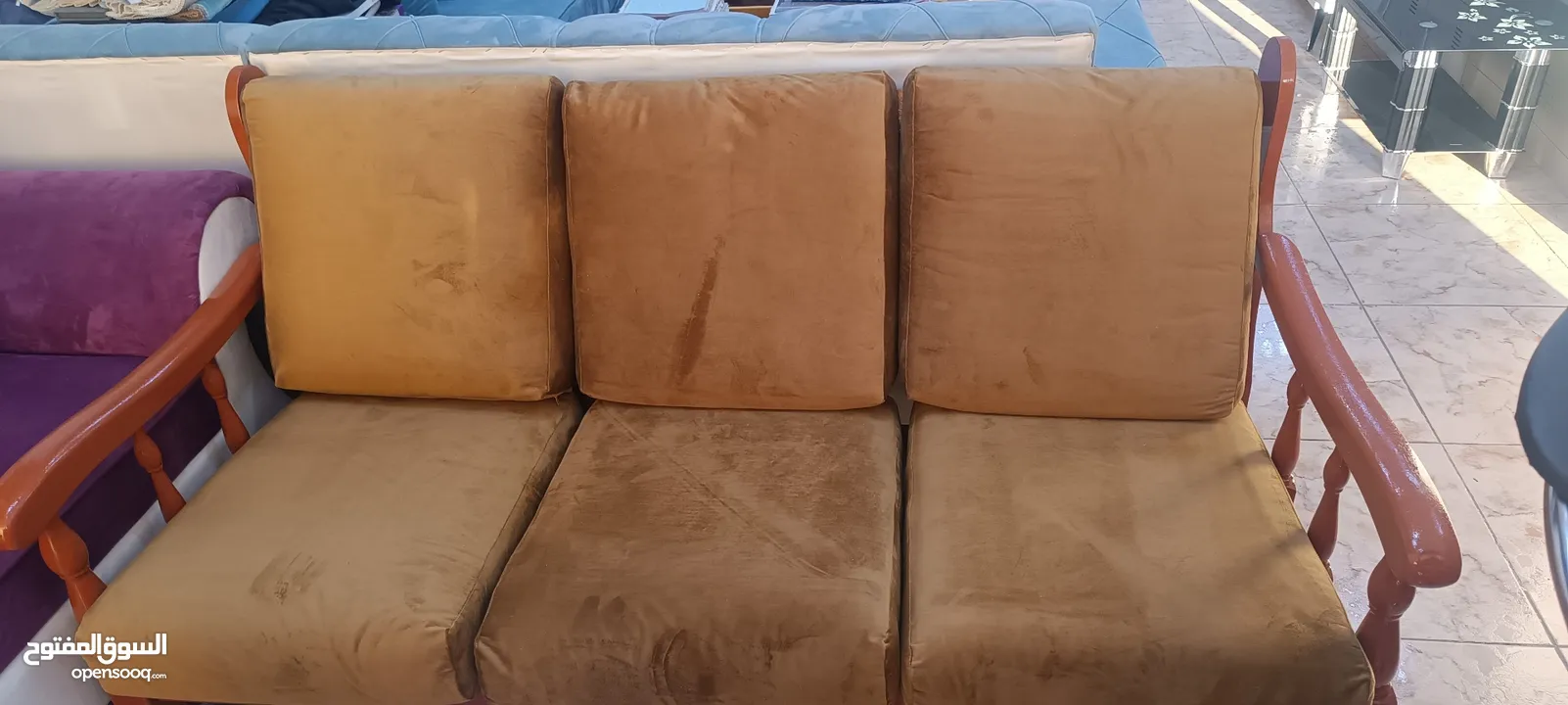 sofa set brown color