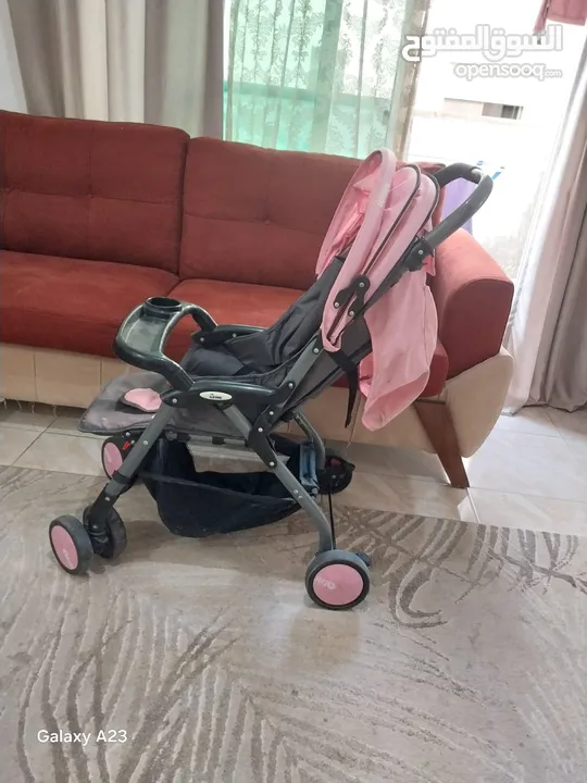 عرباية اطفال a-baby لون زهري للبيع