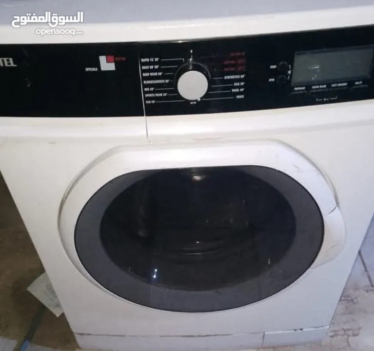 غسالة فيستيل 8kg  1200دوره لون ابيض شغاله 100/100