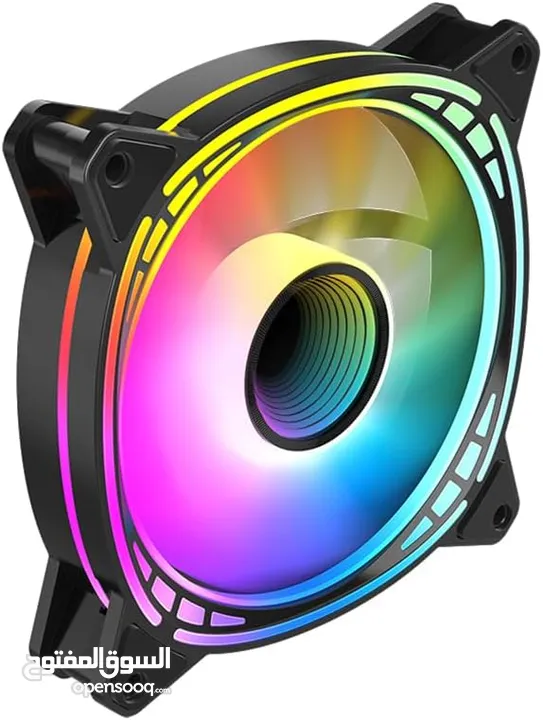 Huntkey GX120 ARGB Arctic Circle PC Gaming Fan 120mm 1200RPM مروحة تبريد مع اضاءة