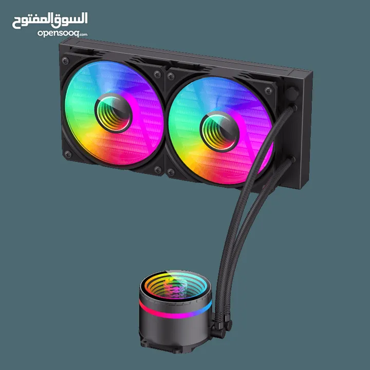 مراوح تبريد مائية مع شاشه تبريد قياس 240 سم  Gamemax IceBurg 240 Digital WH Fan