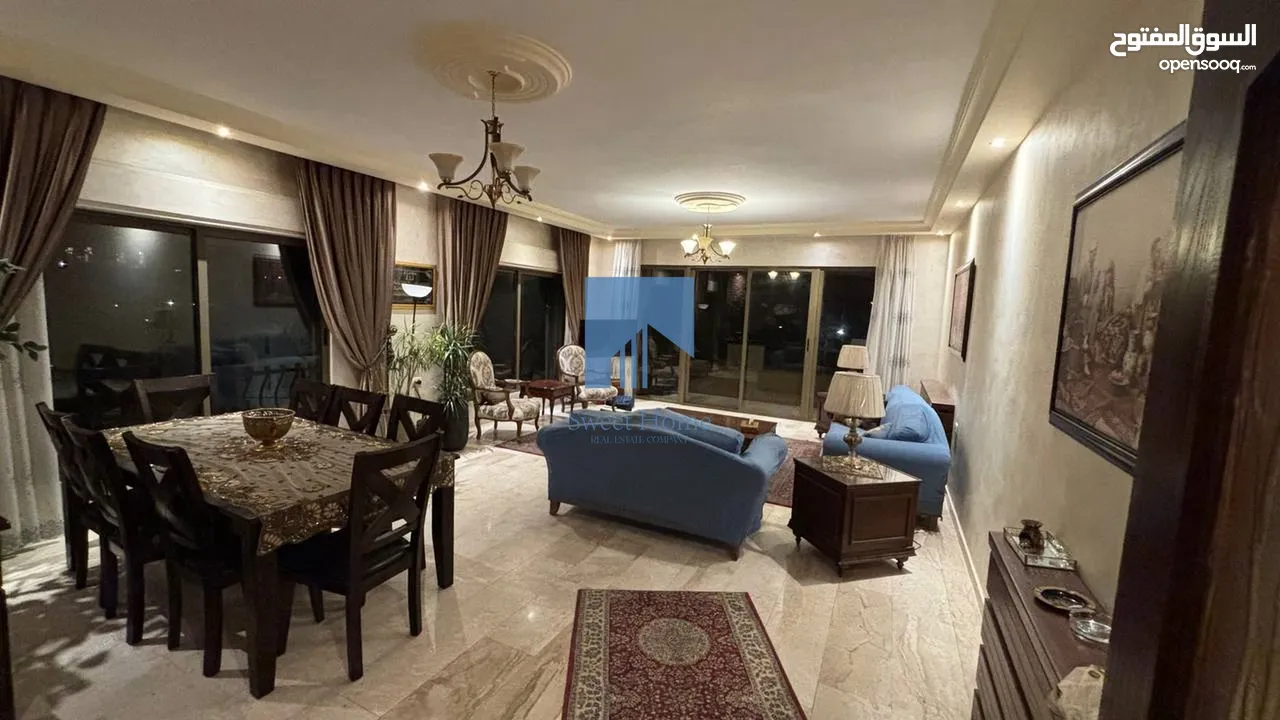 شقة فاخرة للبيع في أجمل مواقع خلدا - العوجانية  - قرب الهمشري طابق ثاني 250م تشطيب سوبر ديلوكس