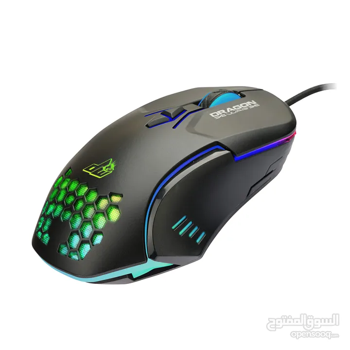 ماوس جيمنج دراجون وار سلكي أر جي بي ملون DRAGON WAR G26 RGB USB WIRED GAMING MOUSE