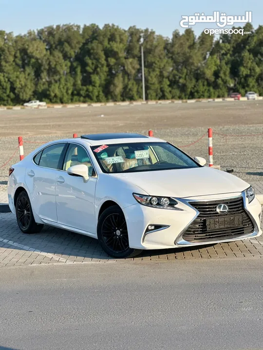 لكزس موديل 2017 ES350 بدون حوادث ضمان جير ماكينه شاصي تسجيل عمان تسجيل الامارات