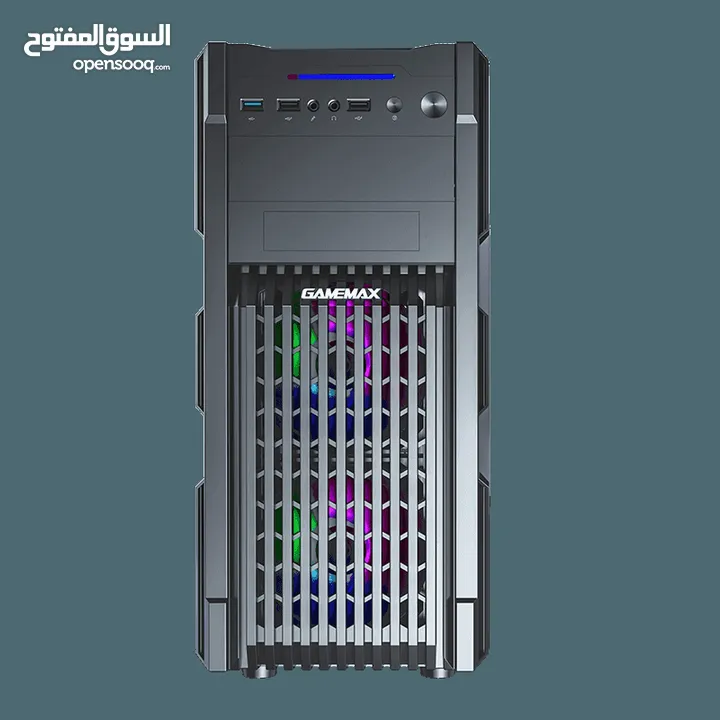 كيس جيمنغ  من جيماكس مضيئ رجب تصميم للحرارة GAMEMAX  GM-ONE RGB BK Case Gaming