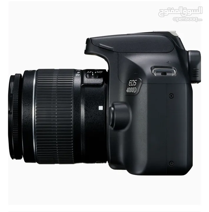 كانون EOS 4000D كاميرا 2022 اس ال ار عدسة EF-S 18-55 مم III - اسود