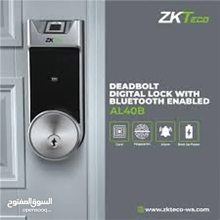 قفل ذكي  مناسب لجميع الابواب   Smart Lock  ZKTeco AL40B يعمل عن طريق البصمة