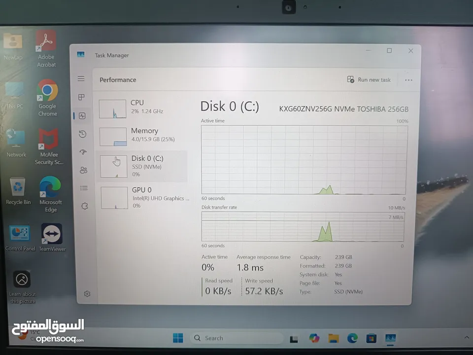 Dell core i7 8th Gen, 16g Ram and 256 ssd