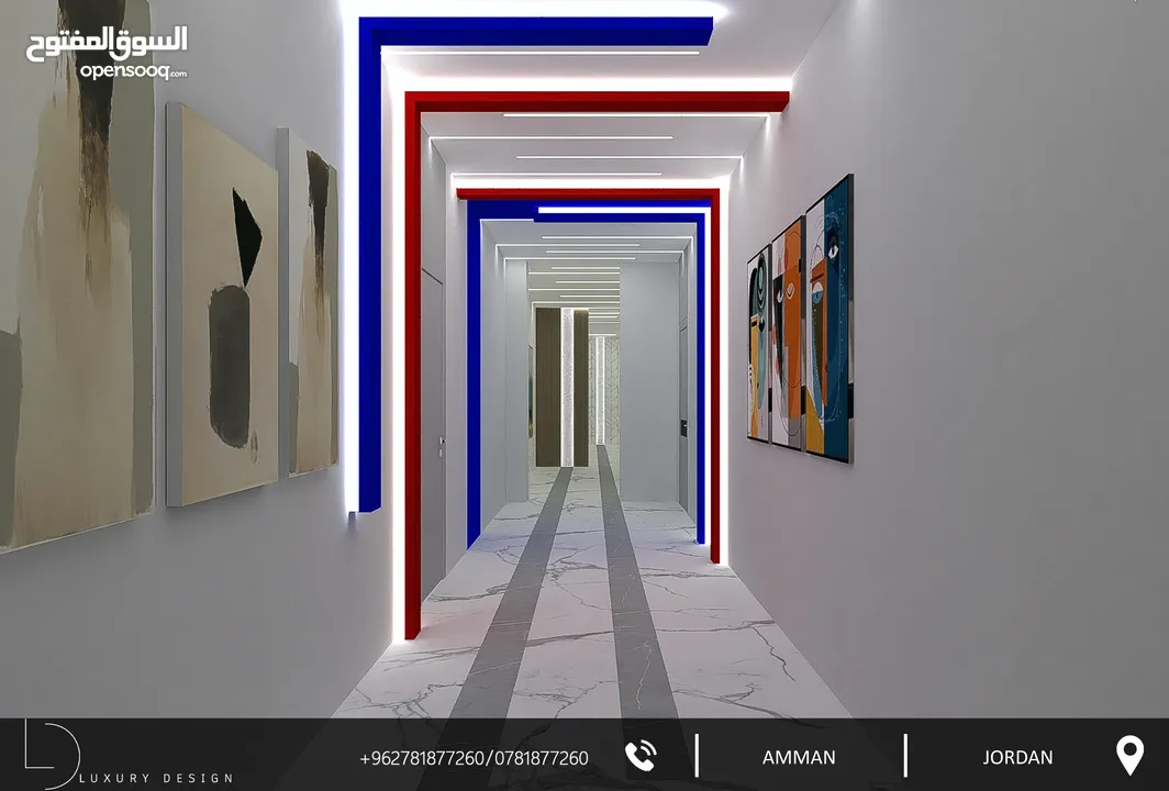 مكتب (LUXURY DESIGN) للتقديم خدمات هندسة التصميم الداخلي والمعماري والتنفيذ والإشراف لكافة المشاريع
