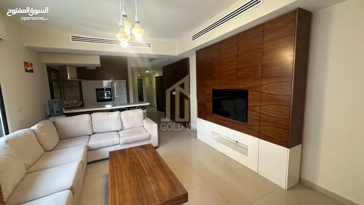 في أرقى مناطق الدوار الرابع شقة أرضيه مفروشة 100م بتشطيبات مميزة / ref 9524