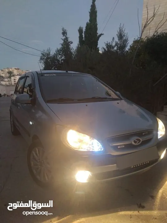 سياره هونداي لون ازرق سماوي للبيع موديل 2007