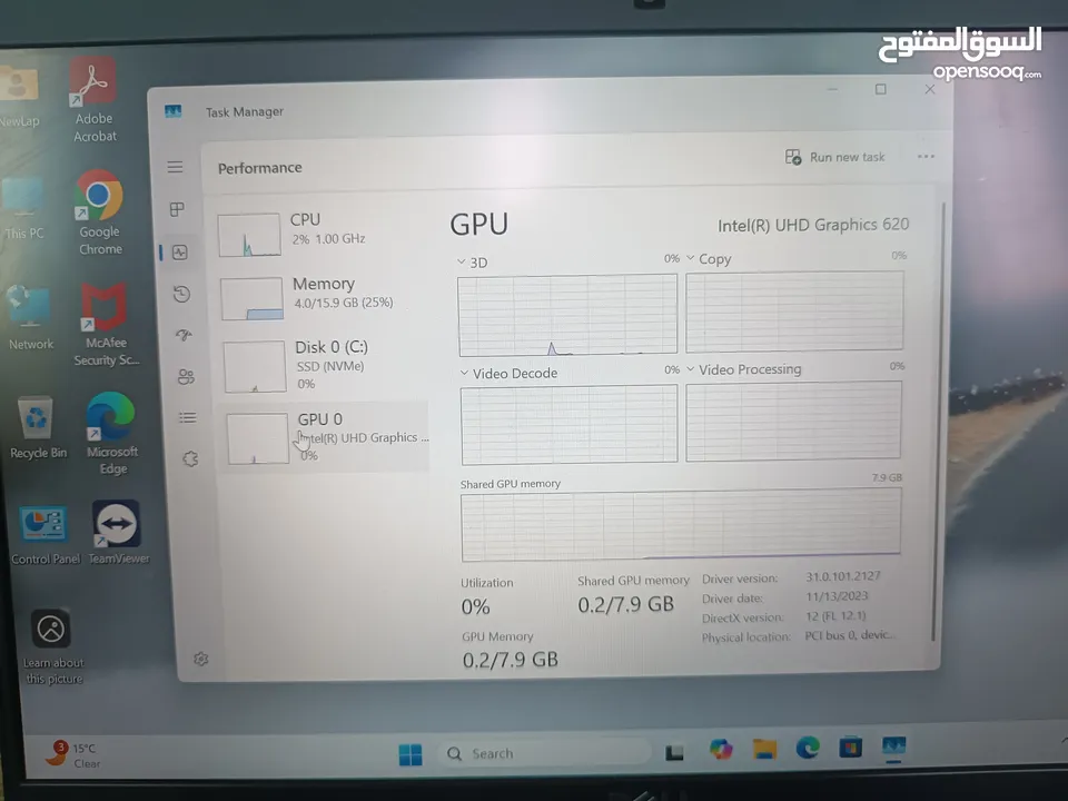 Dell core i7 8th Gen, 16g Ram and 256 ssd