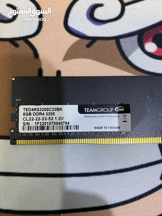 رام للبيع مستعجل 8GB DDR4 3200MHZ