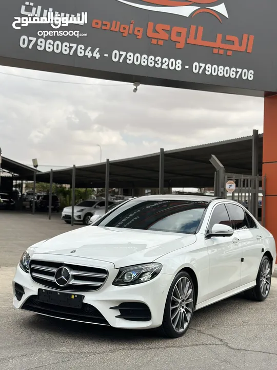 مرسيدس E350 AMG فحص كامل 2019 ممشى قليل وارد المانيا لون لؤلؤي غرفة كاميل فل كامل اعلى فئة بانوراما