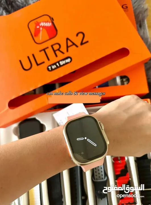 ساعة وحدة... و7 إطلالات! عرض جديد ولا أروع!  ساعة ذكية( ULTRA 2( 7 in 1 strap