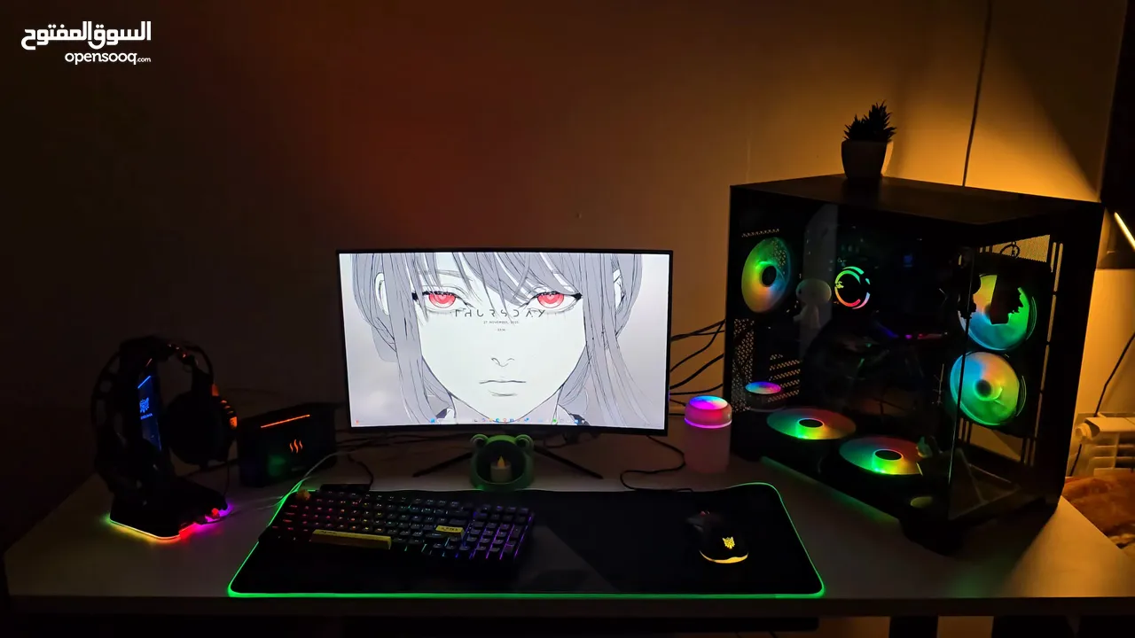 كمبيوتر ألعاب وتصميم احترافي مع كامل اغراضه (مواصفات جيل جديد)