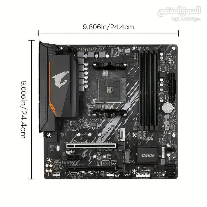 مذربورد اوروس لمعالجات اي ام دي رايزن جيل 3000 - 5000 GIGABYTE B550M AORUS ELITE DDR4/AMD RYZEN CPU