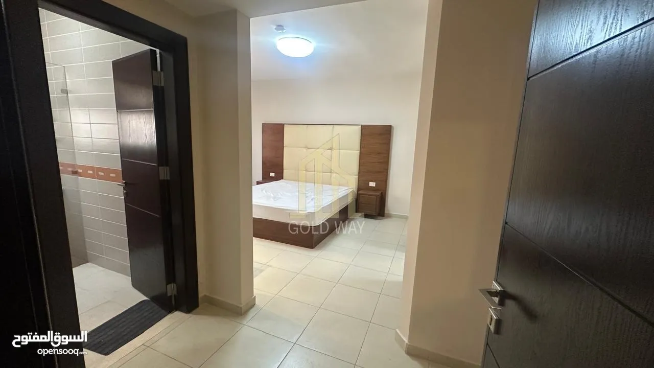 في أرقى مناطق الدوار الرابع شقة أرضيه مفروشة 100م بتشطيبات مميزة / ref 9524