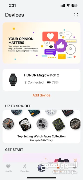 ساعة هواوي سمارت الذكية وكالة Huawei honor magic watch 2 للبيع