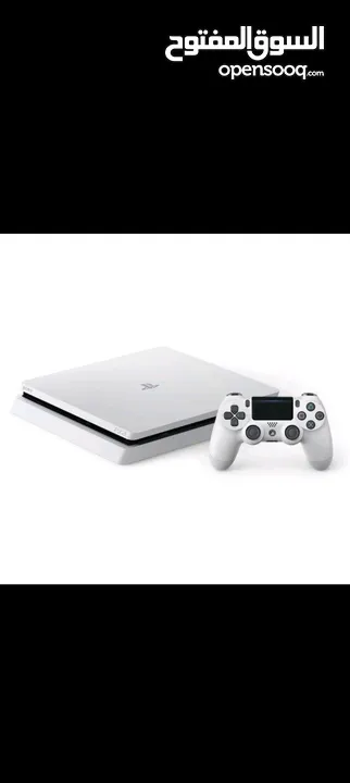 مطلوب ps4 slim wite مسكر و معه ايدتين بيض و الاسلاك و عليه ضمان و افحصه