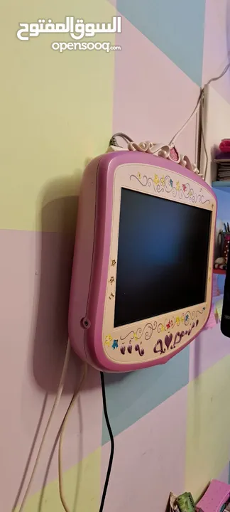 شاشة تلفزيون باربي لغرف الاطفال LCD مع ريموت ، 16 إنش