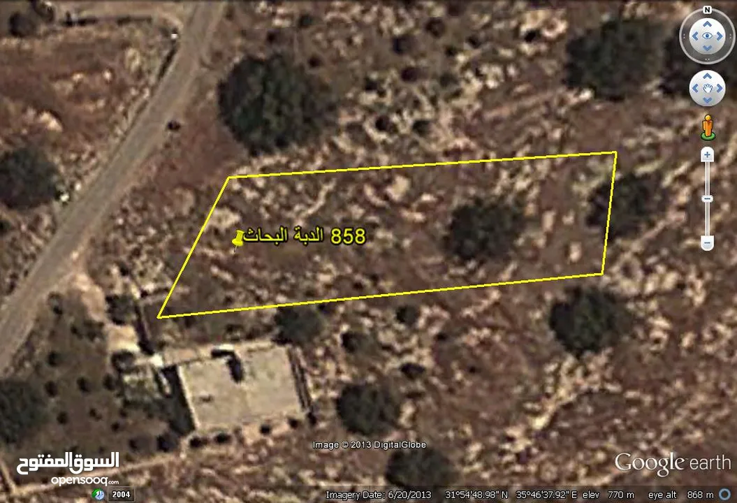 ارض للبيع في ابو السوس المساحه 1251 م