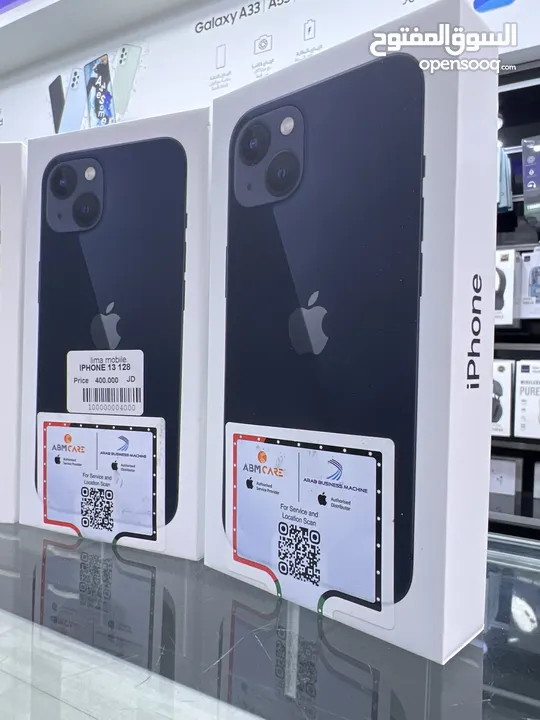 iPhone 13 (128) GB ايفون 13 جديد  128 جيجابايت ( وارد الشرق الاوسط ) كفالة الوكيل بالاردن ABM سنة //