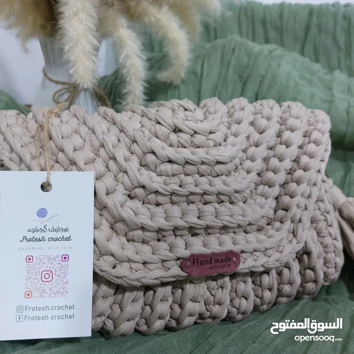 حقائب نسائيه صناعة يدوية نوع frotesh crochet